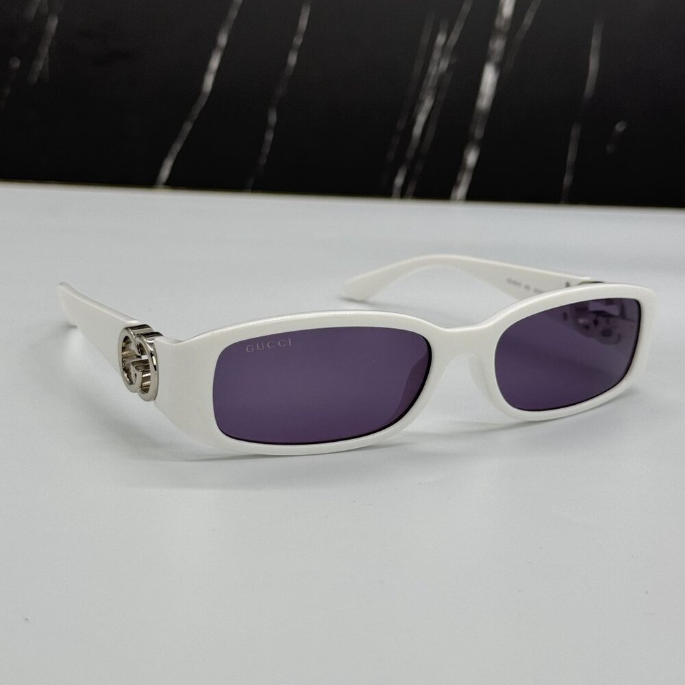 NEW GUCCI GG1661S 003 WOMEN WHITE SUNGLASSES GUCCI - Picture 5 of 11